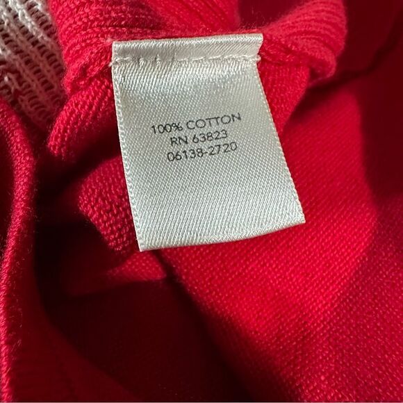 Christopher & Banks Zip Up Knit Holiday Sweater Vest Red Snowflake Size SP - Picture 7 of 9